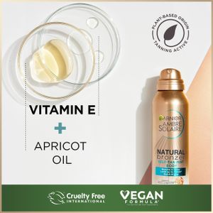 Garnier Ambre Solaire Self Tan Body Mist, Dark, Quick Dry, 150ml – Vegan, Streak-Free