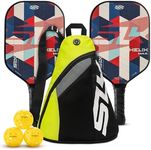 Selkirk Sport SLK Helix Pro Pickleball Paddle | Thermoformed Carbon Fiber Core Pickleball Paddles with Carbon Fiber & Fiberglass Hybrid Face | Unmatched Control | Patriot Bundle