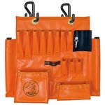 Lineman Tool Board, Aerial Apron, Bucket Truck Tools Organizer with Over 16 Pockets and Aerial Bucket Hooks, Tool Organizer for Bucket Trucks and Lineman, Includes Two 2” Bucket Hooks