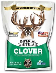 Whitetail Institute Imperial Clover Deer Food Plot Seed for Spring or Fall Planting, Promotes Antler Growth and Attracts Deer, Heat, Cold and Drought Tolerant, 18 lbs (2.25 Acres)