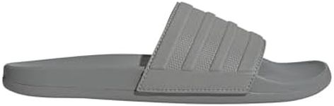 adidas Unisex Adilette Comfort Slide Sandal, Solid Grey/Solid Grey/Solid Grey, 9 US Men