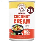 Coconut Cream Organic 400ml Pack of 6 |Dairy and Gluten Free| Ethically Sourced