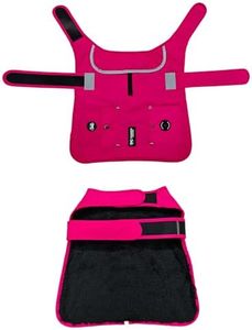 Joyride Harness FrostFlex Dog Winter Jacket - Fleece Lined & Water-Resistant - Snowsuit with Pockets for Treats & Poop Bags - Durable Cold Weather Dog Coat - Pink Berry-XS