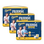 Friends Overnight Adult Diaper M Size Pants | 30 Count (Medium) | Waist 25 – 48 inch | 16 Hrs Protection | Leakproof | Quick & Even Absorption | Unisex | Anti-Rash | Odour Lock | Superior Softness | Elastic Waist & Anti-Bacterial Absorbent Core