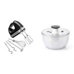 KitchenAid 9-Speed Hand Mixer, KHM926OB & OXO GG Salad Spinner, Large