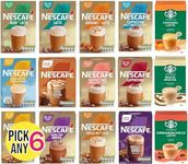 Nescafé Frothy Instant Coffee Sachets Pick Any 6 Packs from 20+ Flavours Including Decaf, Salted Caramel, Cappuccino, Latte, Mocha, Skinny, Iced, Oat, Toffee Nut, Vanilla, Almond and More