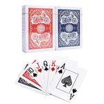 Vinsani Playing Cards, Poker Size Standard Index, 2 Decks of Cards (1 Blue and 1 Red), for Blackjack, Euchre, Canasta, Pinochle Card Game, Casino Grade