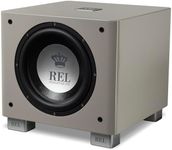REL T/9x 10-Inch Powered Subwoofer – Sealed Design with Class AB Amplifier, RCA Inputs, and Deep Bass for HiFi Stereo Systems, Home Theater, and Surround Sound – High Gloss Grey Finish