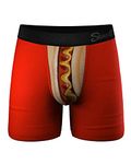 Shinesty Hammock Support Boxer Briefs with Pouch | Underwear for Men Flyless | US XL Hot Dog