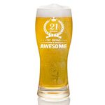 Joymaking Personalised Beer Glass for Men, 21st Birthday Gifts for Men, 21st Birthday Gifts for Him, 21st Birthday Gift Ideas, 21st Birthday Decorations, Beer Gift, Pint Glass 15oz