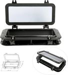 Amarine Made Boat Yacht Rectangle Portlight Porthole Replacement Window Port Hole - ABS & Black Tempered Glass Overall Size 16" X 8"