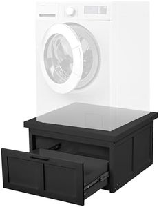 Ilyapa Washer and Dryer Stand - 28x28x16 in. Universal Laundry Pedestal, with Drawer and Anti Vibration Pads - 400 lb Weight Capacity Washing Machine Base Compatible with Samsung, LG, GE, Maytag