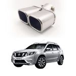 Oshotto Stainless Steel SS-010 Car Exhaust Muffler Silencer Cover Compatible with Nissan Terrano (Chrome)