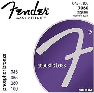 Fender Accessories 073-7060-400 Phosphor Bronze Bass Guitar Strings, Custom