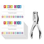 Punch Cards Kit 215 PCs Incentive/Chore/Responsibility/School Attendance/Homework Progress Tracking Card (3.5" x 2") with Hole Punch …