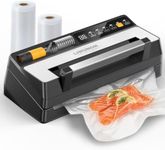 Vacuum Sealer for Food with Powerful Suction Pump, Dual-Heat Seal, Dry & Moist Modes, External Hose for Valve Bags, Canisters & Containers, Built-in Cutter & Bag Storage, Food Sealer for Meal Prep