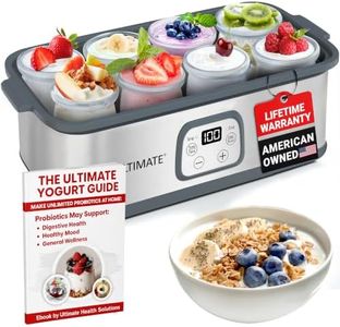 Ultimate Probiotic Yogurt Maker with TruTemp™ Adjustable Temperature & Time Control, Make Trillions of Live Probiotics for Gut Health, ULTIMATE LIFETIME WARRANTY, Wellness Gifts for Men & Women