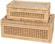 Handwoven Boho Rattan Display Boxes