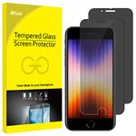 JETech Privacy Screen Protector for iPhone SE 3 (2022 3rd Edition) 4.7-Inch, Anti Spy Tempered Glass Film, Case Friendly, 2-Pack