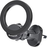 Blackstar Air-Safe Vent MagSafe Compatible 540° Angle Rotation-Enabled Magnetic Mobile Phone Holder for Car AC Vent/Phone Mount Stand Compatible with iPhones and All Mobiles