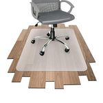 Office Marshal Chair Mat for Hard Floor (120 x 130 cm) Office Chair Floor Protection Mat, Polypropylene Semi-Transparent, Non-slip