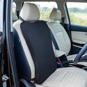 FOVERA Memory Foam Car Backrest Cushion, Car Full Backrest Pillow Design for Back Support and Back Pain Relief | for Comfortable Driving & Daily Commute