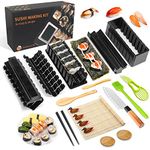 MLRYH Sushi Making Kit Sushi Maker Set for Beginners Plastic Premium Set Sushi Tool Set Sushi Rice Roll Mold Shapes, DIY Sushi Prefect Home Sushi Tool (21 Pcs)