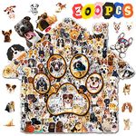 Jubite 300pcs Dog Stickers, Cute Puppy Pet Dog Stickers for Kids, Teens, Adults, Waterproof Vinyl Dog Breed Stickers for Dog Birthday, Party Favor Gift Decoration