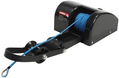 DYRABREST 35 LBS Outdoors Deckboat Anchors Electric Anchor Winch 12V Heavy Duty Towing Winches with Remote Control and 98 ft Pre-Wound Anchor Rope for Fishing Boat