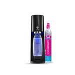 SodaStream E-Terra Sparkling Water Maker, Sparkling Water Machine & 1L Fizzy Water Bottle, Retro Drinks Maker w. BPA-Free Water Bottle & Quick Connect Co2 Gas Bottle for Home Carbonated Water - Black