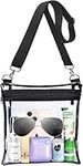 Clear Bag Stadium Approved, Crossbody Transparent Purse Bag With Inner Pocket Adjustable Shoulder Strap For Concert, Sporting Events