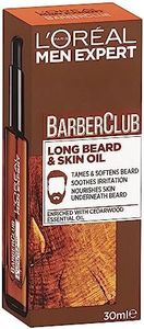 L'Oreal Paris Men Expert Beard Oil, Tames and Softens Beard, Soothes Irritation and Nourishes Skin, Men Expert Barber Club, 30 Milliliters