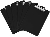 Black Plastic Clipboards (Set of 6)