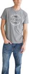 AEROPOSTALE Men's Circle Logo Short Sleeve Tee, Medium Heather Grey, XX-Large