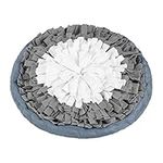 Navaris Snuffle Mat for Dogs - Dog Cat Pet Sniffing and Foraging Toy - Skills Blanket for Hidden Treats Snacks and Food - Machine-Washable - Round 48 cm (18-7/8") - Black & White