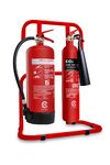Office Workplace Fire Extinguisher Set. 6 L/LTR Water + 2 KG CO2 Fire Extinguishers with Stand. CE and British Standard KITEMARKED. Ideal for All Types of Workplace