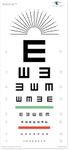 UCanSee E Eye Chart Visual Acuity Chart with Astigmatism Dial for Eye Exams 20 Feet (11x24 Inches)