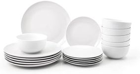 18PC Dinnerware Porcelain White Set