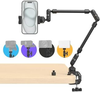 SMALLRIG 22" Magic Arm w Clamp, Overhead Phone Mount, Flexible Desk Camera Mount & Clamp, Articulating Friction Boom Arm w Thread Adapter, for Light, Webcam, Mic, Action Camera 4766
