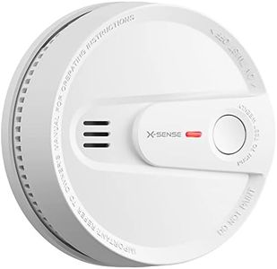 X-Sense Smoke Detector, 10-Year Battery Smoke Fire Alarm with Photoelectric Sensor, LED Indicator & Silence Button, 1-Pack