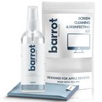 BARROT Screen Cleaning Kit | Designed for Apple Devices - iPhones, iMacs, iPads, Macbooks | Made with 70% IPA | Includes 100ml Screen Cleaner, Plush Microfiber & Carry-Along Pouch