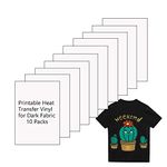 Printable Heat Transfer Vinyl Paper Inkjet Printer Iron on HTV for Dark Fabrics or T-Shirts, A4 Size Pack of 10