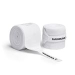 Hayabusa Gauze Boxing Hand Wraps for Men and Women Starter Thumb with Loop Hook & Loop Closure- White, 180 Inches