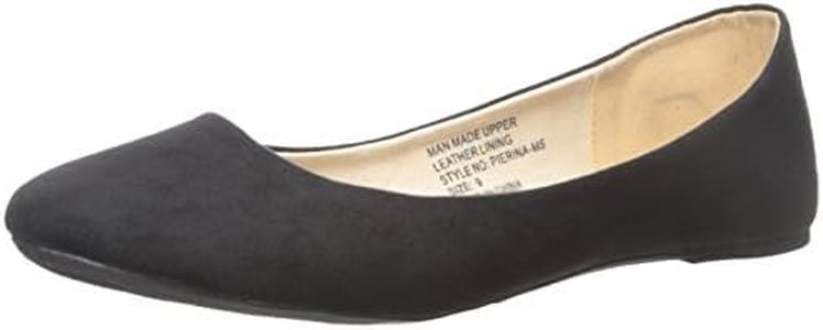 Alpine Swiss Womens Black Micro-Suede Pierina Ballet Flats 9 M US