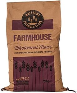 Matthews Cotswold Farmhouse Traditional Stoneground Strong Wholegrain Flour | 14.5% Protein | Specialty | Artisanal | Milled In Britain | 16kg Bag (Single Sack)