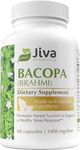 Jiva Botanicals Bacopa Monnieri/Brahmi Capsules -Organic Bacopa Supplement- Bacopa Monnieri Extract 300mg -All Natural Health Supplement Supports Brain for Focus, Energy, Memory & Clarity- 60 Capsules