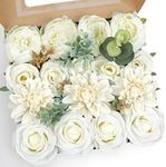 AmyHomie Ivory Artificial Flowers C