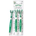 Bugalugs Dog Toothbrush & Cat Toothbrush Triple Headed Dog Plaque Remover, Our Dental Dog Teeth Cleaning Products Makes Dog Teeth Cleaning Easier Use with Dog Toothpaste & Cat Toothpaste (Twin Pack)