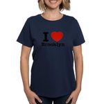 CafePress I Love Brooklyn T Shirt Womens Cotton T-Shirt Navy