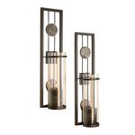 Contemporary Metal Wall Sconce - Set of 2